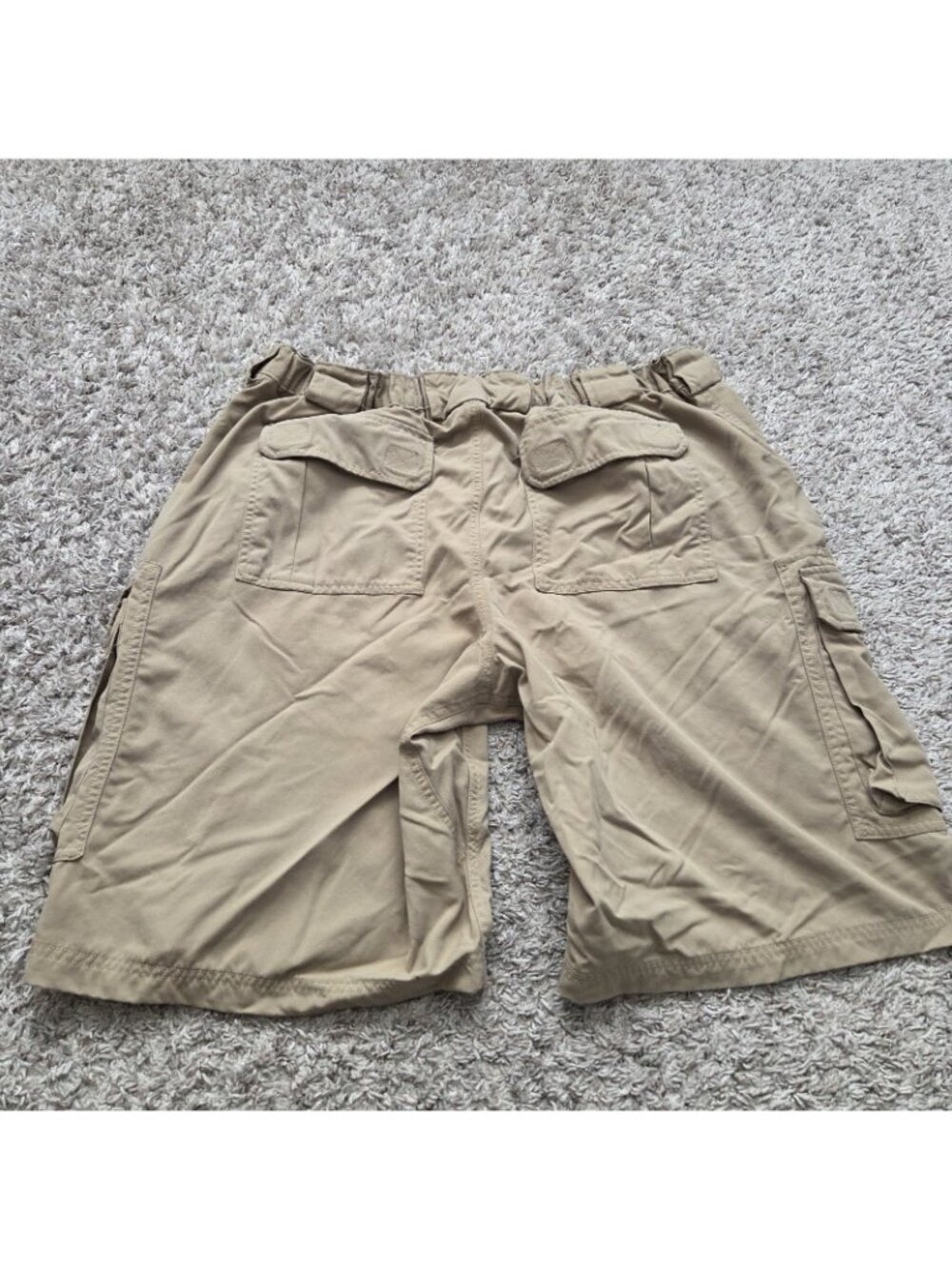 Duluth Trading Shorts Mens XL Beige Cargo Nylon Hiking Outdoors Stretch - Picture 4 of 7